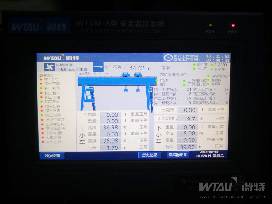 龙门吊监控系统显示界面
