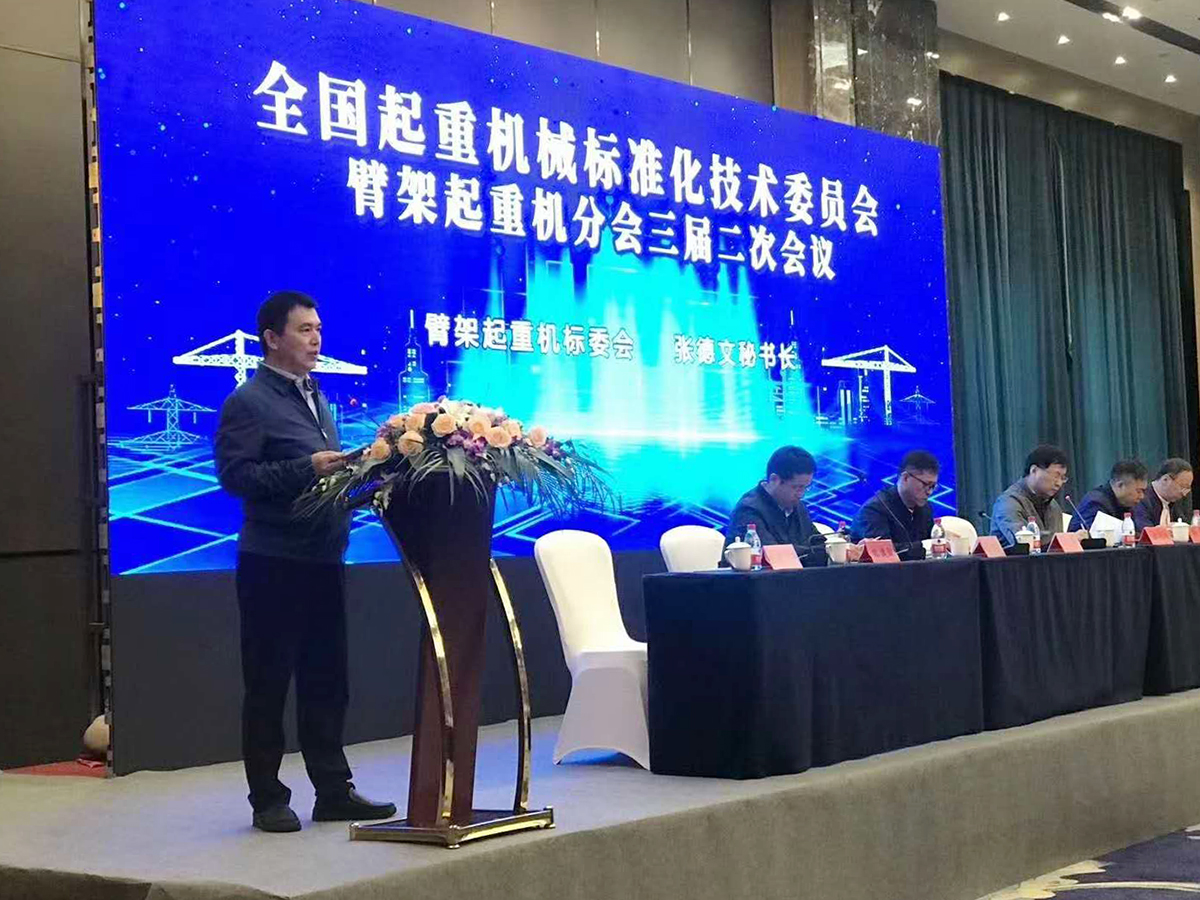 臂架式分会秘书长张德文先生向大会作分会工作报告